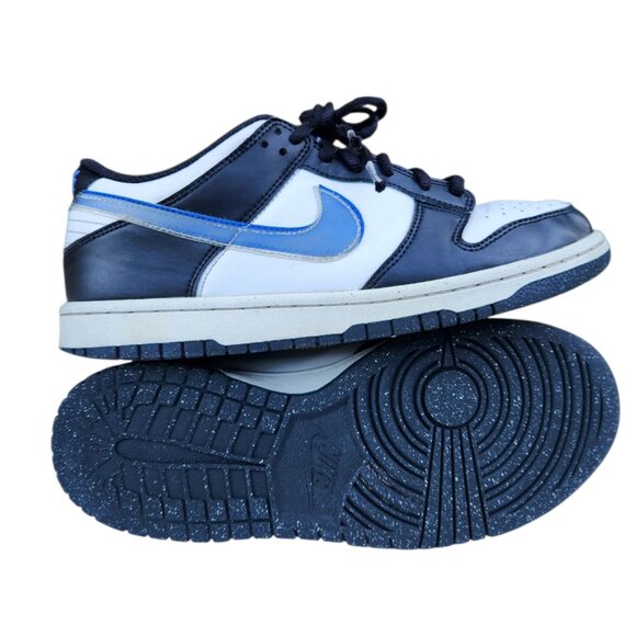Nike Dunk Low Next Nature TPU Swoosh GS FD0689-001 Black Blue White Size 6Y - Picture 7 of 8